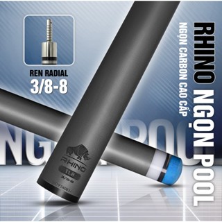  Ngọn Bida Lỗ Carbon RHINO Ren RADIAL  3 8-8  Chính Hãng 