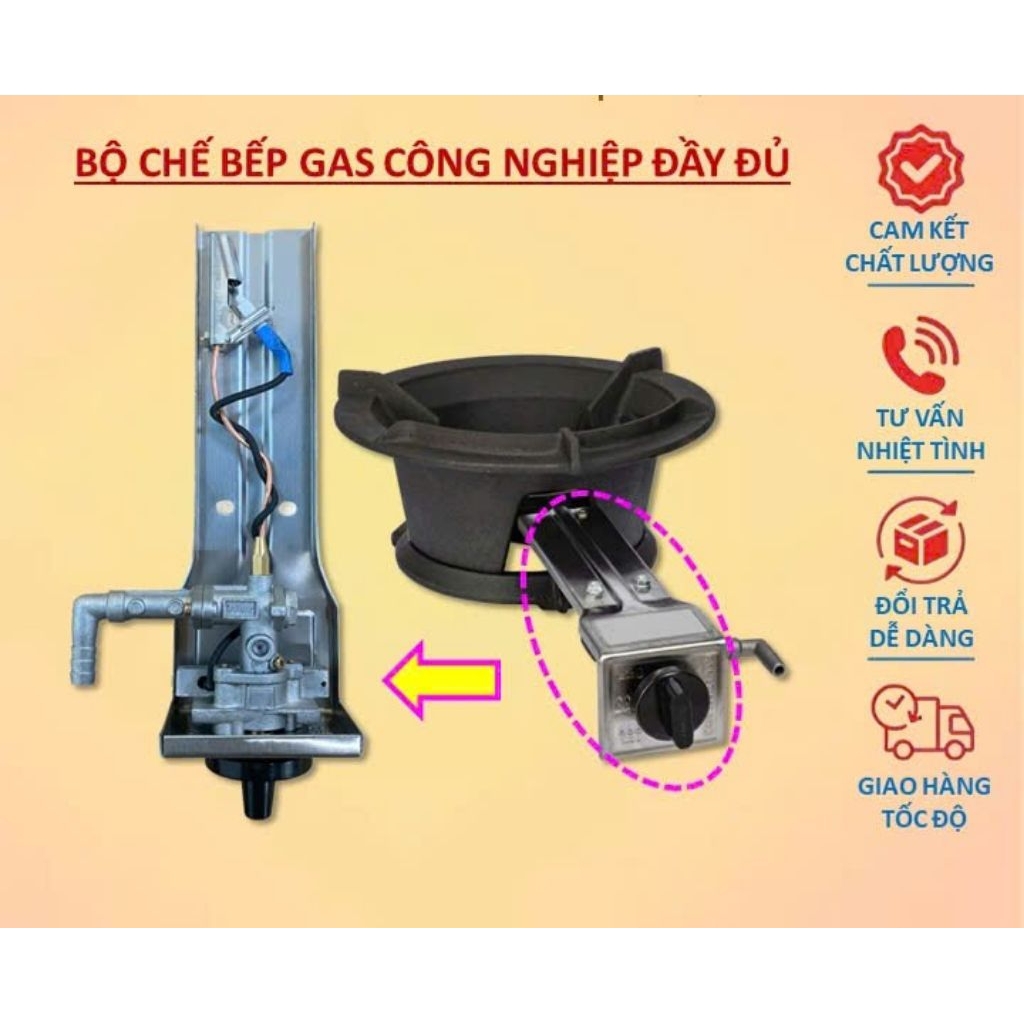 Cụm chế đánh lửa bếp khè ga công nghiệp ( bộ như hình đăng )