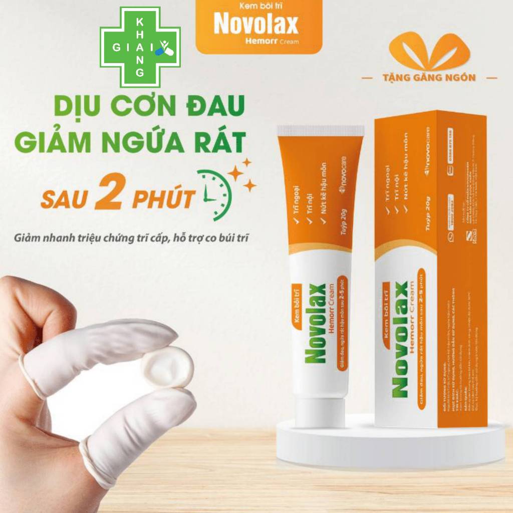 Kem bôi Novolax Hemorr giúp hỗ trợ cải thiện các triệu chứng liên quan trĩ (Chai 20g)
