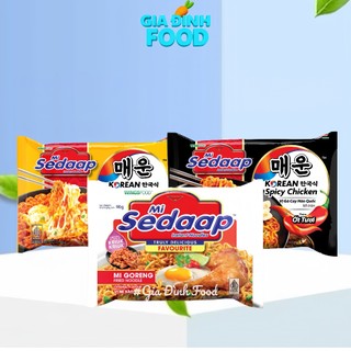 Mì trộn Sedaap Goreng Indonesia Vị truyền thống  Gà cay Phô Mai  Gà Cay Hàn Quốc - Lốc 5 Gói 