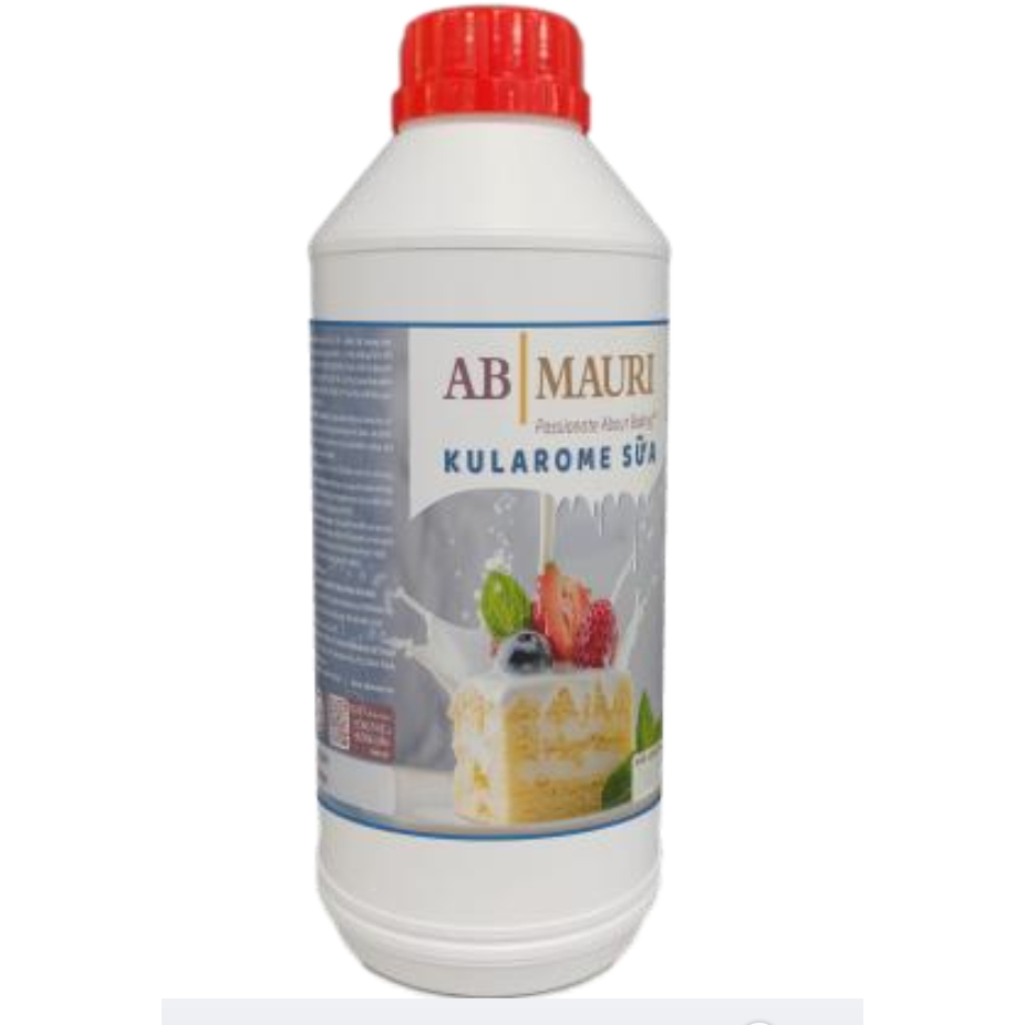 Hương sữa AB Mauri chai 1 Lít, sữa 0104 - 7124 cũ, hương sữa nắp vàng - làm bánh mì ngọt, bánh bao