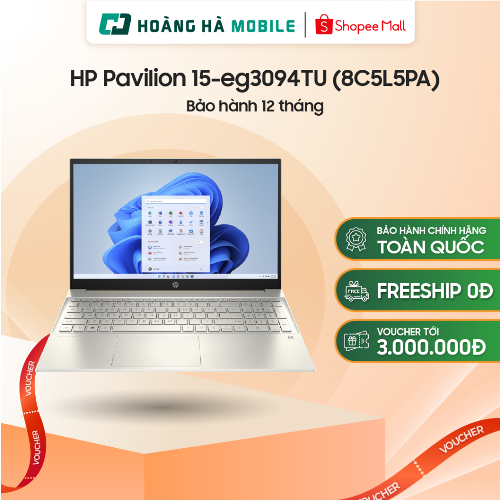 Laptop HP Pavilion 15-eg3094TU (8C5L5PA) - (i5-1335U/8GB/512GB/15.6" FHD/Windows 11) - Chính hãng