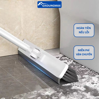  Cây Chà Sàn Nhà Tắm Thông Minh 2in1 Chổi Cọ Toilet Đầu Xoay 180 Độ Cán Dài Kèm Gạt Nước Siêu Sạch 