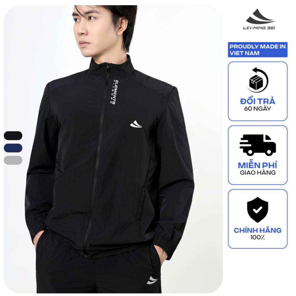 Áo Khoác Gió Nam Nữ Thể Thao Cao Cấp - Co Giãn - Chống Gió - AOGIO173.361 - LEI NING SPORT VN