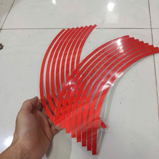Bộ dán phản quang vành xe màu đỏ