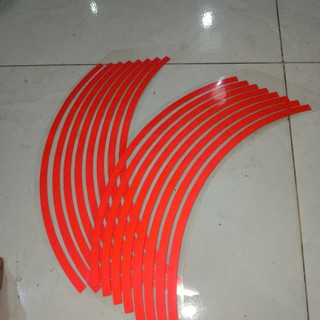 Bộ dán phản quang vành xe màu đỏ