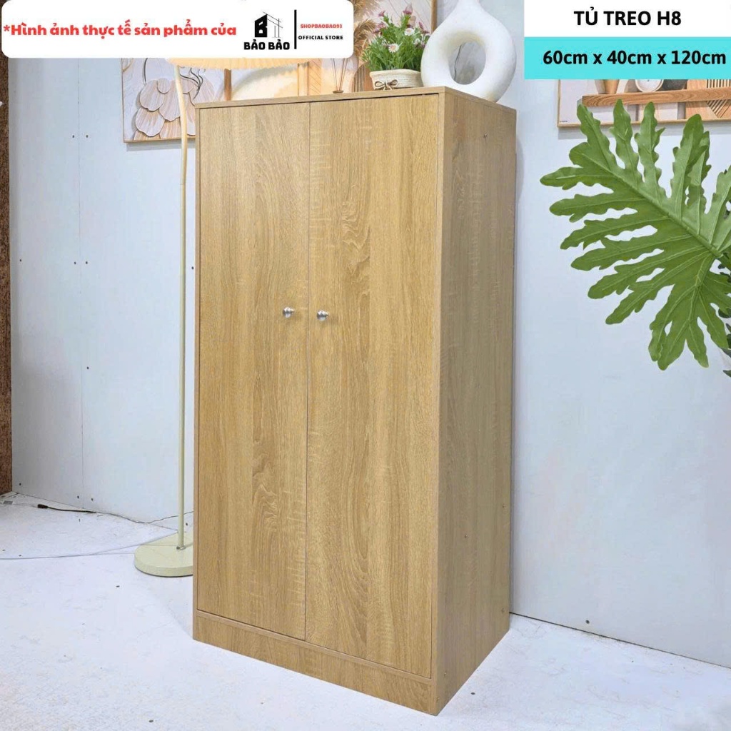 Tủ quần áo tủ gỗ treo đồ đa năng chất liệu gỗ MDF phong cách hiện đại - H8