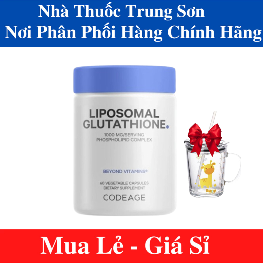 [HÀNG CHÍNH NGHẠCH] Codeage Liposomal Glutathione 1000mg/Serving 60 Viên -NT TRUNGSON