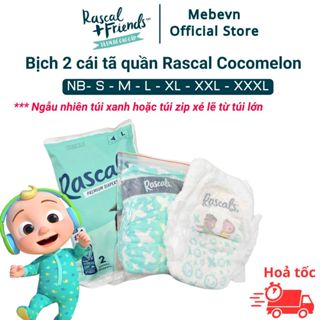  Bịch 2 miếng trải nghiệm tã quần cao cấp New Zealand Rascal Cocomelon bản giới hạn 