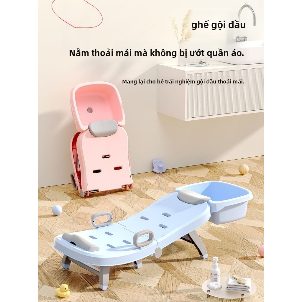 Ghế gội đầu cho phụ nữ mang thai lớn có thể gập lại, sử dụng tại nhà, giường gội đầu cho trẻ em, ngư