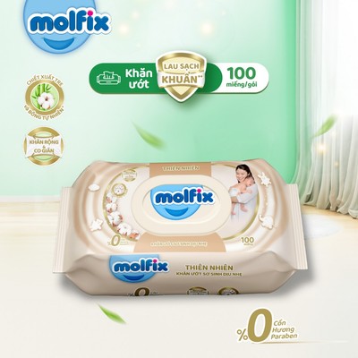 [Gift] Khăn ướt Molfix sơ sinh dịu nhẹ