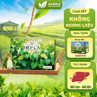  Trà Diếp Cá Túi Lọc Ammu Hỗ Trợ Tiêu Hóa Thanh Nhiệt Mát Gan Detox Cơ Thể nhuận tràng Hộp 20 túi 