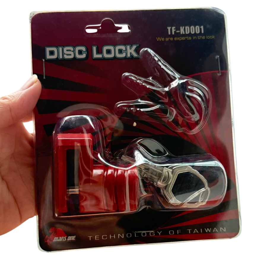 Khóa Đĩa Xe Máy Mars One TF-KD001 – Disc Lock Chống Trộm, Không Còi (No Alarm), 2 Chìa