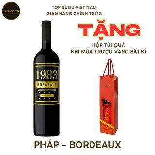   Tặng Túi Hộp  Vang Đỏ Bordeaux 1983 - Chales Gary - Pháp - 13.5 Độ - 750ml  Chính Hãng  Top Rượu VN  