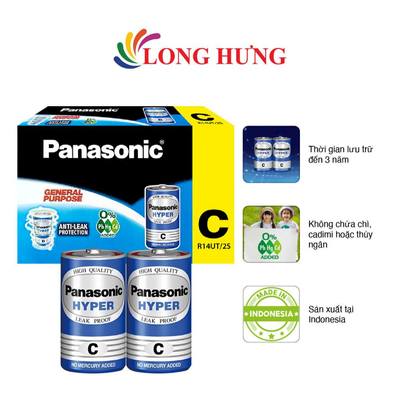 Pin than trung C Panasonic Hyper 1.5V R14UT/2S-V (24 viên) - Hàng chính hãng