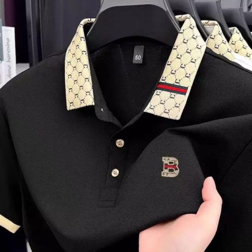 Áo thun Polo nam cổ dệt ngôi sao tay viền bo dày đẹp mẫu mới cực chất 4 màu cao cấp Men_shop.