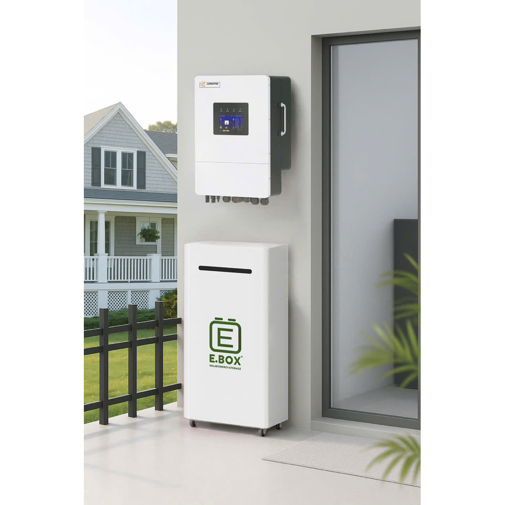 Pin lưu trữ EBOX 16kwh và inverter hybrid 6kw Lumentree, senergy , Cergy