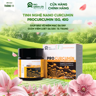  Tinh Bột Nghệ Nano Procurcumin Pro Green Life Hỗ Trợ Tăng Cường Chống Oxy Hoá Bảo Vệ Niêm Mạc Dạ Dày 