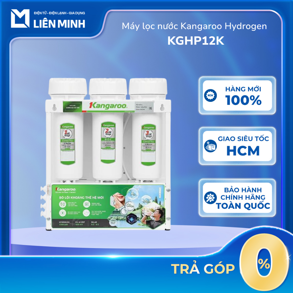 Máy Lọc Nước Kangaroo Hydrogen KGHP12K – 12 Lõi - 2 Chế Độ Nước - Bảo Hành Chính Hãng