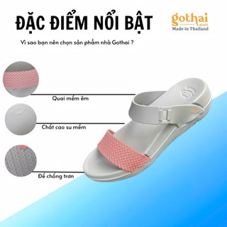 Dép nữ Thái lan thời trang đế cao 4cm chất cao su non êm chống trơn Moniga 7.7