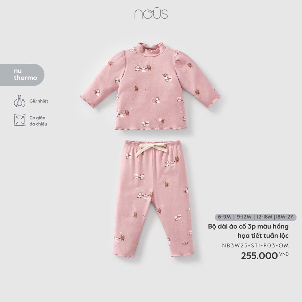 (NOUS NOEL) BỘ NOUS DÀI CỔ 3 PHÂN HOẠ TIẾT NOEL