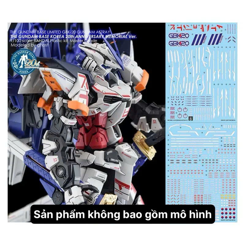 [Ghost] Decal/Đề can nước mô hình MG GBK-20 GUNDAM ASTRAY KOR.Ver