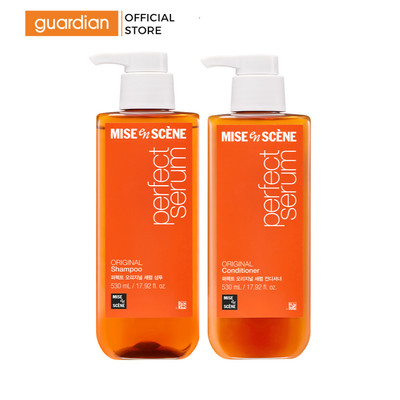 Combo Dầu Gội & Dầu Xả Mise En Scene Hỗ Trợ Phục Hồi Tóc Hư Tổn 530Ml