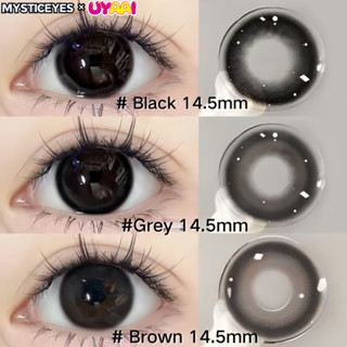  【 Mẫu bán chạy 14.2 14,5mm 0-6 độ 6 tháng Xám Nâu Mắt đen Hàm lượng nước Kính áp tròng MCK1 Phong cách tự nhiên Hàn Quốc 