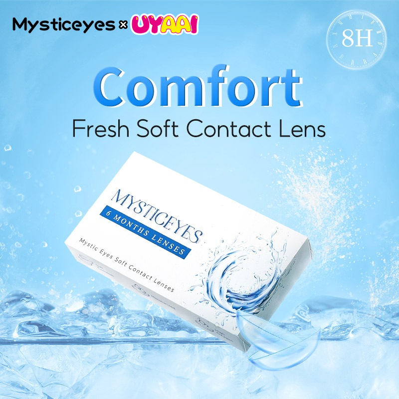 [ 14.2MM ] ✅COD  kính áp tròng MCK1 Lens Trong Suốt không màu dùng cho mắt nhạy cảm có độ cận từ 0 đến 8 độ 6 tháng