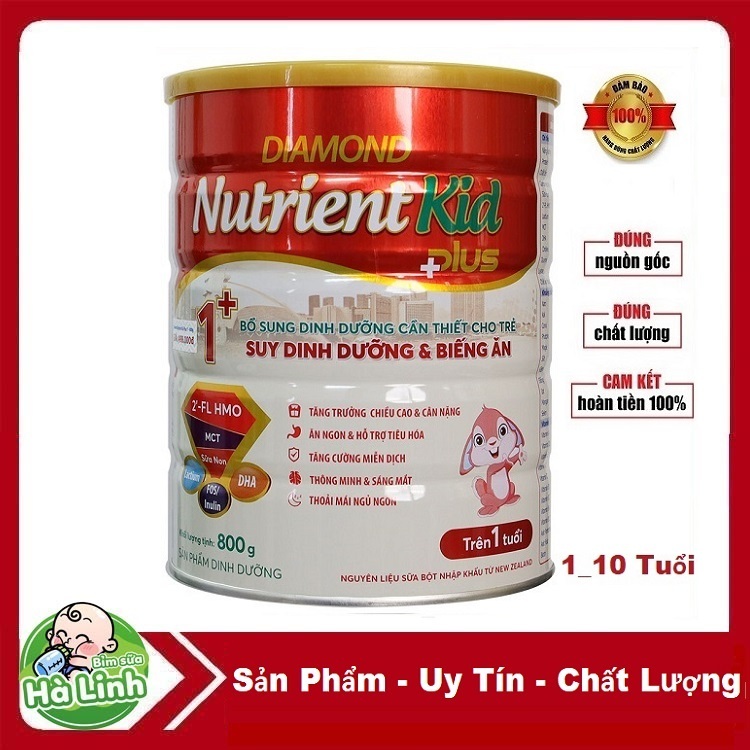 Sữa Diamond Nutrient kid Plus 0+ 1+ 800g thay thế Sữa Nutrient Kid số 1 và 2 700g......"