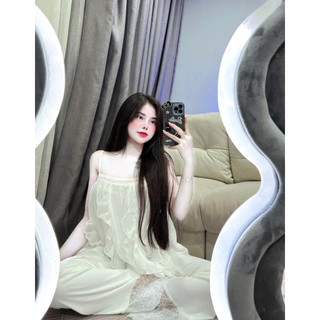 sét đồ ngủ mặc nhà pijama chất latin  lụa quần dài có túi mềm mịn