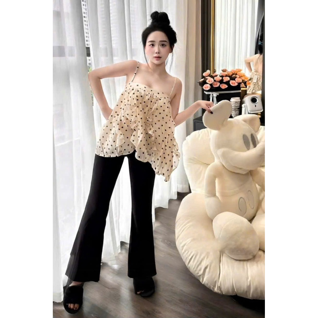 sét đồ ngủ mặc nhà pijama chất latin  lụa quần dài có túi mềm mịn
