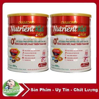 Combo 2 lon sữa Nutrient Kid Plus 0+/1+ 800g   thay thế   Nutrient Kid 1,2 (700g)