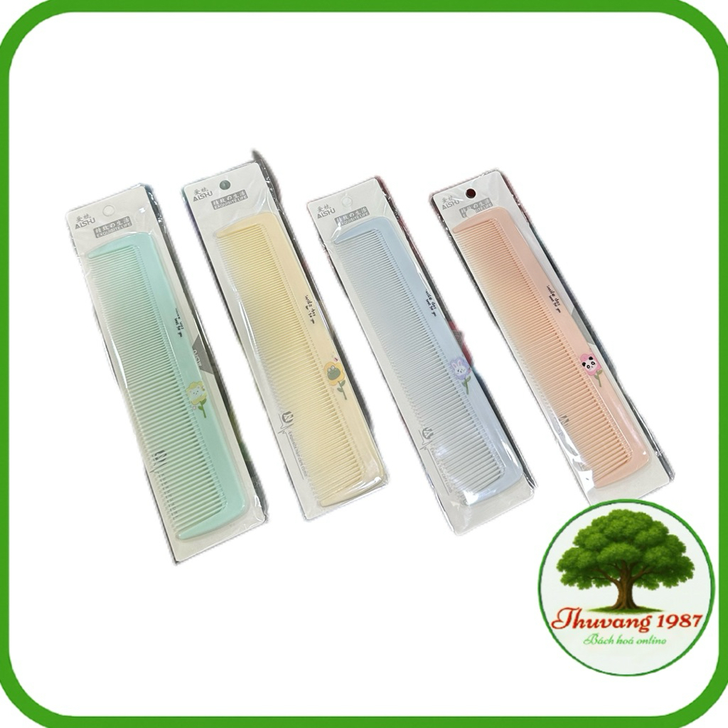 Lược chải tóc 2 đầu hoạ tiết xinh xắn giao màu mẫu ngẫu nhiên
