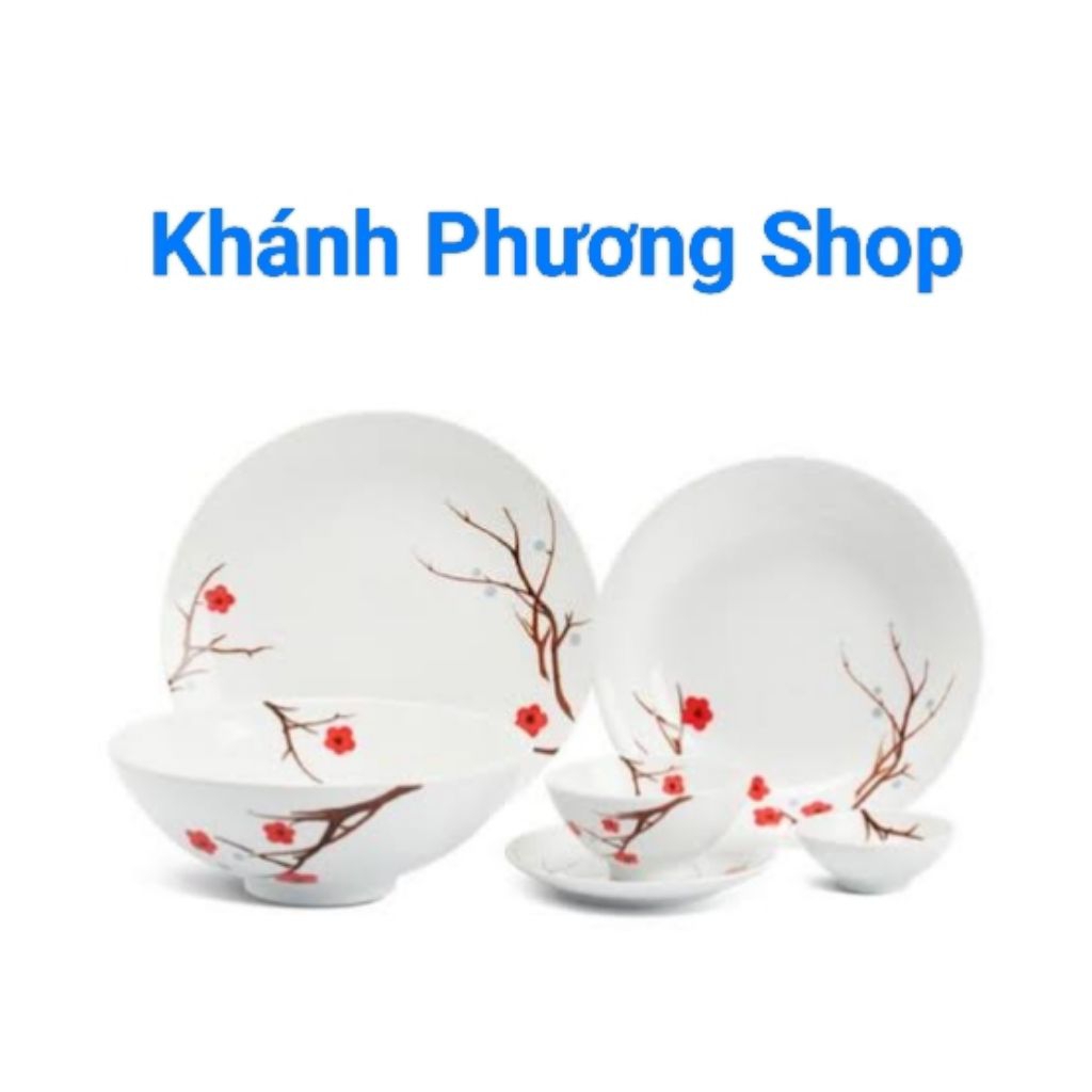 chén cơm hồng mai sứ Minh Long - chén cơm sứ Minh Long