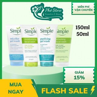   DIỆN MẠO MỚI  Sữa Rửa Mặt Simple lành tính và hiệu quả cho mọi loại da 150ml 