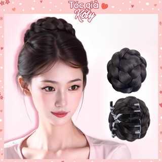  Tóc giả búi kẹp xoắn tết bím cao cấp kẹp búi tóc giả tiện lợi phù hợp đi tiệc và công sở T330 