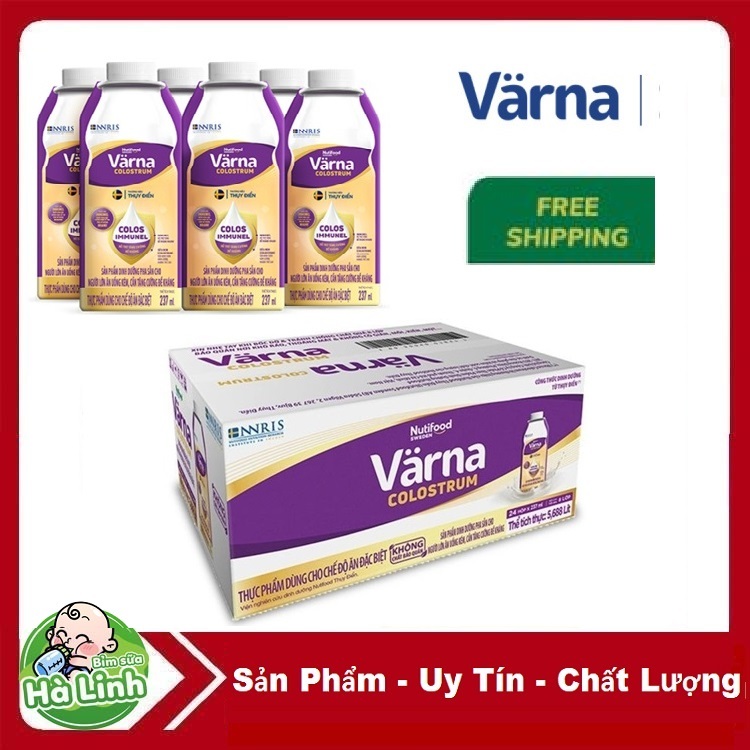 Sữa dinh dưỡng pha sẵn Varna colostrum hộp 237ml, lốc 6 hộp varna 237ml
