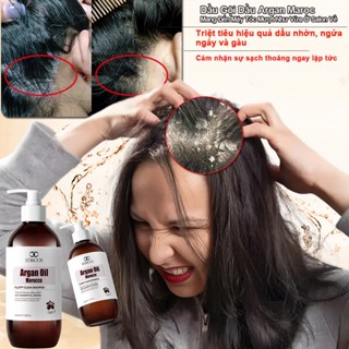  dầu hạt argan dầu gội sạch gàu Dầu Gội gội loại bỏ mạt dầu gội giảm ngứa 500ml Làm sạch sâu da đầu loại bỏ ve 