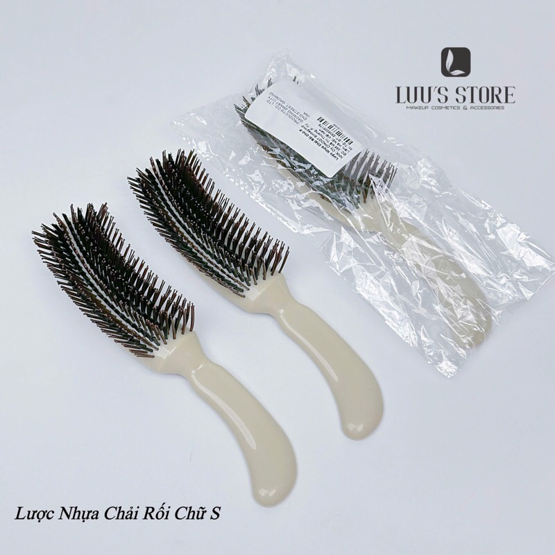 Lược nhựa chải rối chữ S, kích thước 20*5 cm, chất liệu nhựa ABS,  mới 100%