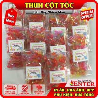 Thun cột tóc (Đen & Màu) - Bản dày