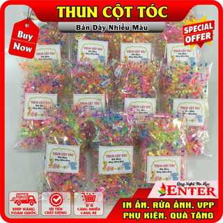 Thun cột tóc (Đen & Màu) - Bản dày