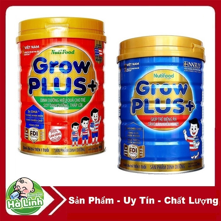 Sữa Nutifood Grow plus + FDI Đỏ/Xanh (900g)