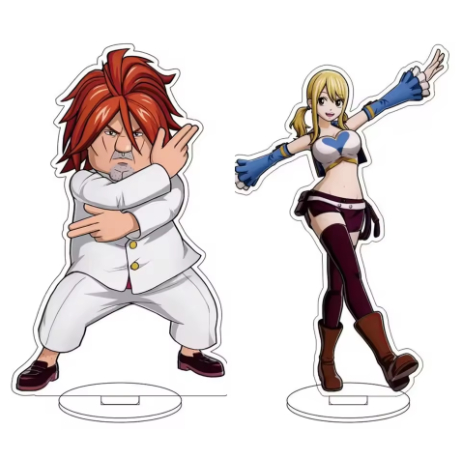 Mô hình Fairy Tail hình Wendy, Mavis, Lucy, cao 15cm, mica acrylic, trang trí cosplay hoặc quà Giáng