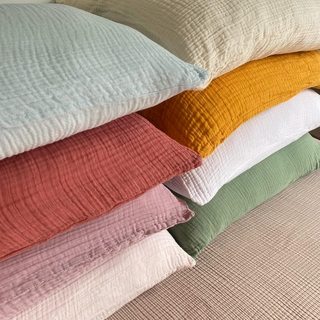 🌿 VỎ GỐI LẺ XÔ MUSLIN 2 LỚP CAO CẤP - MỀM MỊN, THOÁNG KHÍ CHO DA NHẠY CẢM
