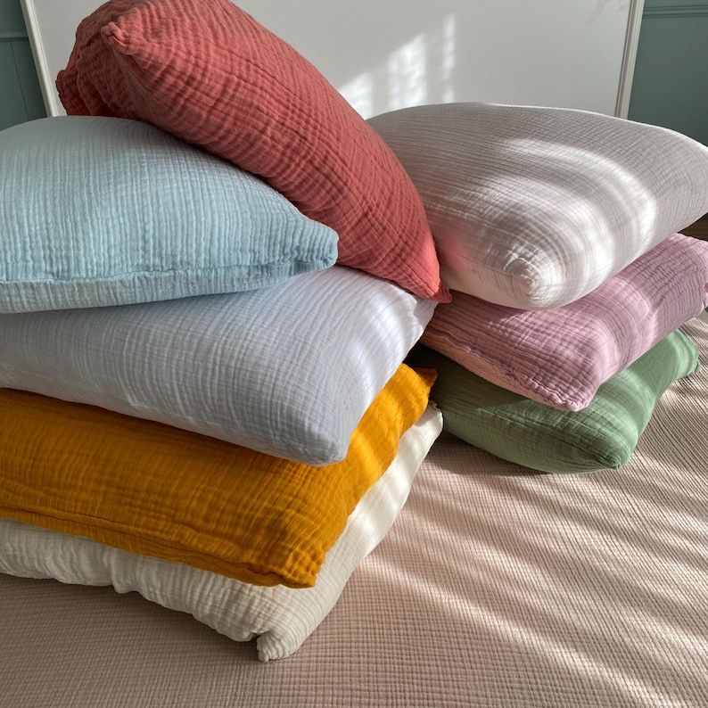 🌿 VỎ GỐI LẺ XÔ MUSLIN 2 LỚP CAO CẤP - MỀM MỊN, THOÁNG KHÍ CHO DA NHẠY CẢM