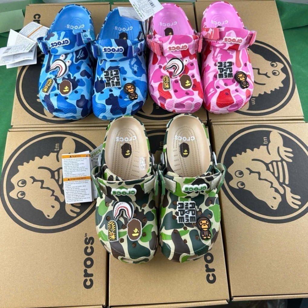 [ Hàng Vip ] Dép crocs x Bape ss25 siêu hot cực chất cho nam nữ