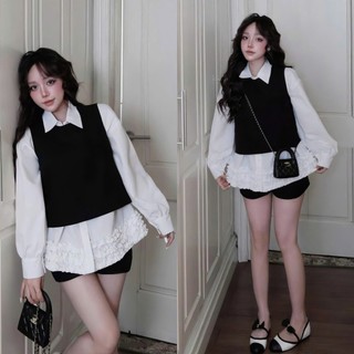  S24  TÁO ĐỎ BIGSIZE 55-90KG  SET 3 MÓN BIGSIZE ÁO SƠ MI + ÁO GILE + QUẦN SHORT 