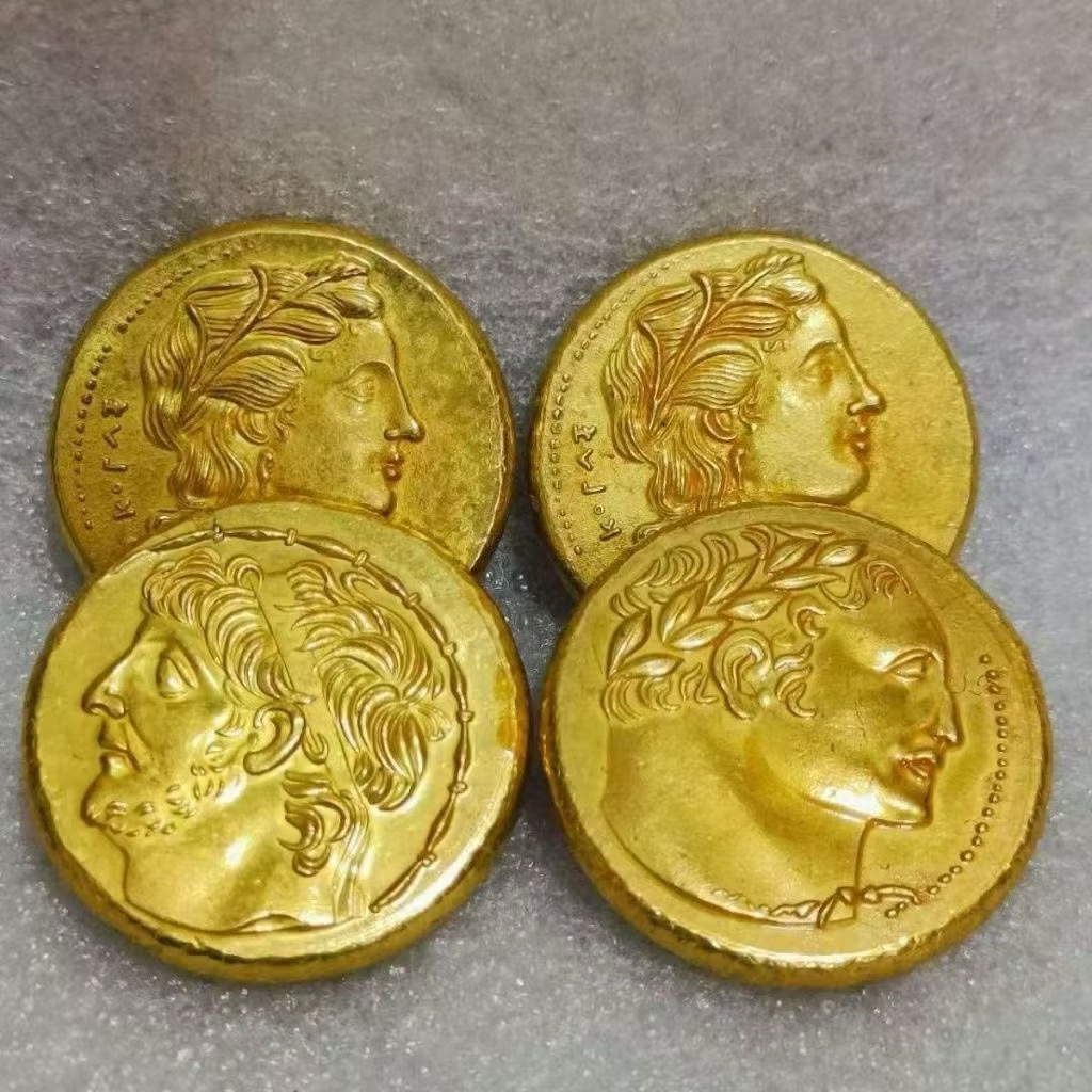 Đồng xu vàng cũ nước ngoài Bộ sưu tập cổ Đồng vàng thỏi Ba Tư Đồng xu vàng La Mã cổ đại Đồng xu Hy L