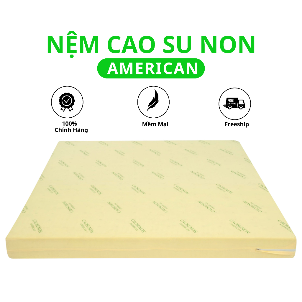 Nệm cao su non American đủ size (BH 15 năm chính hãng) - giao toàn quốc